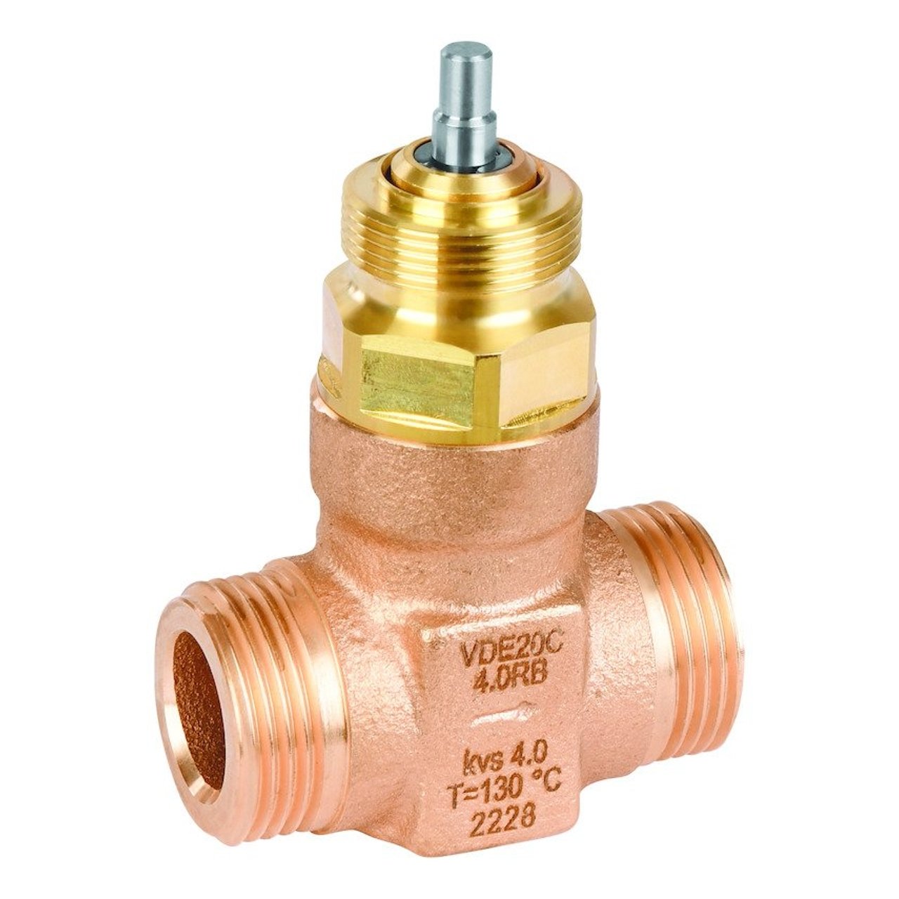 VDE20C4.0RB 2-х ход малый линейный муфтовый клапан,Н/Р,PN25,DN20, Kvs4.0, 6.5 мм, 130 °C RESIDEO