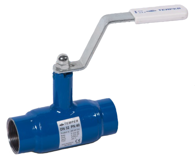 Кран шаровой сталь резьбовой Temper DN 20 PN40 , ст.09г2с, полный проход 29045020