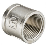 Муфта латунь никелированная Ду 20 (3/4") вн-вн Valtec VTr.270.N.0005