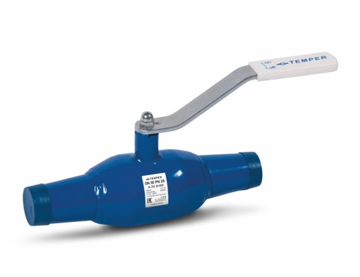 Кран шаровой сталь св./св. Temper DN250 PN25 L=730mm, ст.20, с редуктором,полный проход 29220250