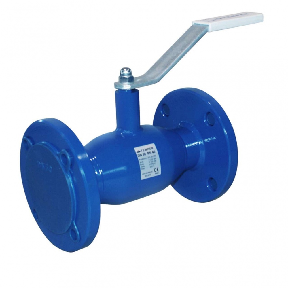 Кран шаровой сталь св./св. Газ Temper DN 50 PN40 L=270mm, ст.09Г2С, стандартный проход 38245050
