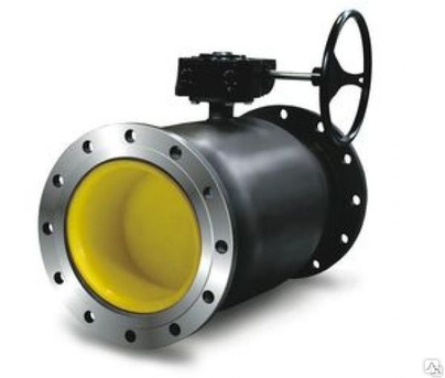 Кран шаровый LD КШЦФР Ду350/300 Ру16, СП, ст.20, фланцевый, редуктор