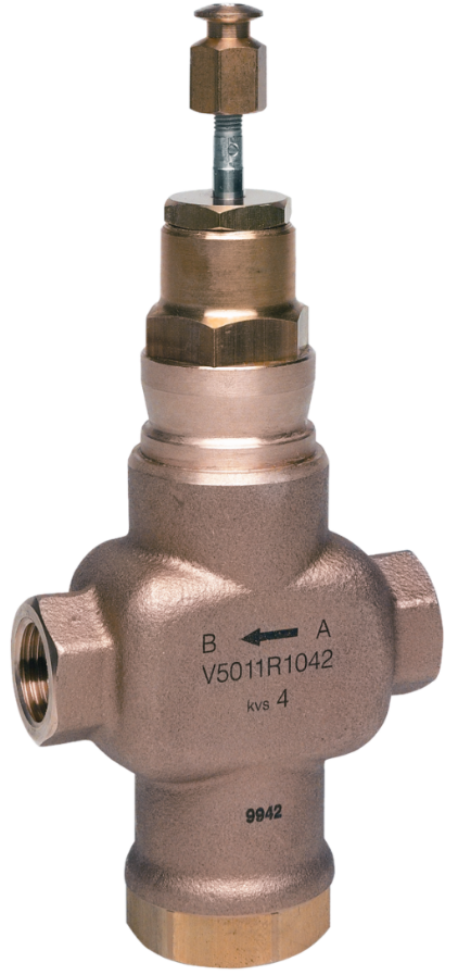 V5011S1005 2-х ходовой линейный муфтовый клапан, PN16, DN15, Kvs 0.63, 20мм, 170 °C  Honeywell